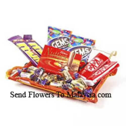 Chocolats assortis emballés cadeau (ce produit doit être accompagné de fleurs)